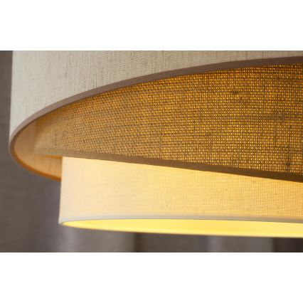 Duolla - Plafonski luster KOBO 1xE27/15W/230V prečnik 45 cm bež/braon/bela