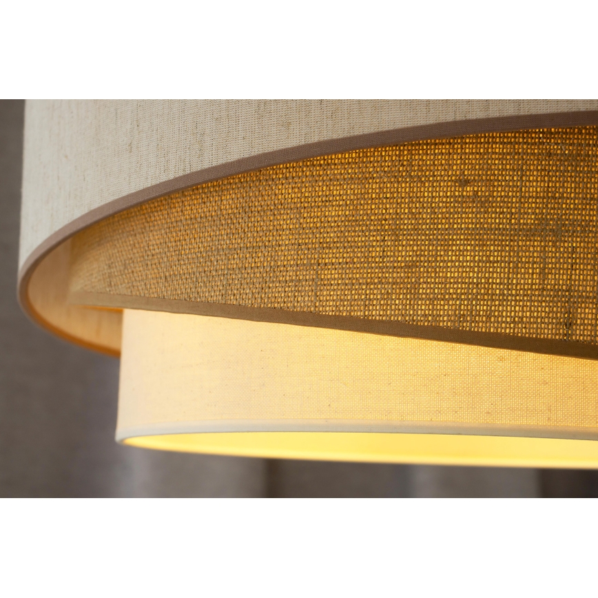 Duolla - Plafonski luster KOBO 1xE27/15W/230V prečnik 45 cm bež/braon/bela