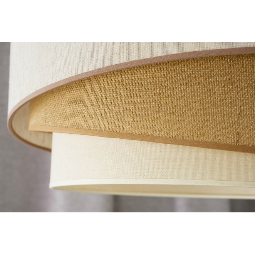 Duolla - Plafonski luster KOBO 1xE27/15W/230V prečnik 45 cm bež/braon/bela