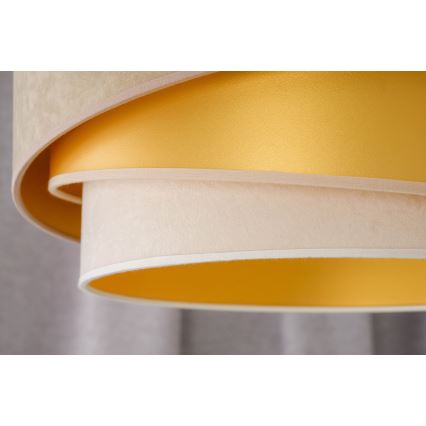 Duolla - Plafonski luster KOBO 1xE27/15W/230V prečnik 45 cm bež/zlatna/krem