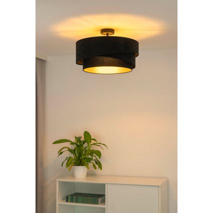 Duolla - Plafonski luster KOBO 1xE27/15W/230V prečnik 45 cm crna