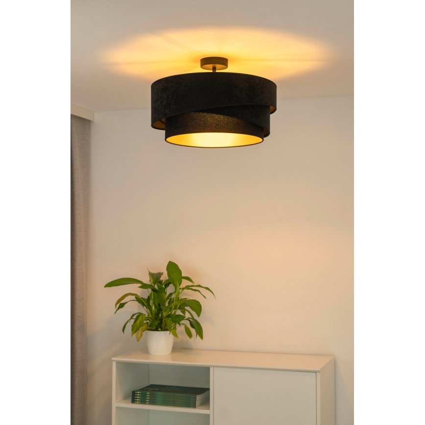 Duolla - Plafonski luster KOBO 1xE27/15W/230V prečnik 45 cm crna