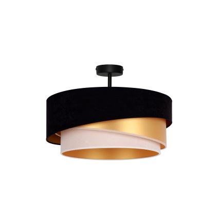 Duolla - Plafonski luster KOBO 1xE27/15W/230V prečnik 45 cm crna/zlatna/krem