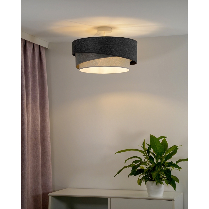Duolla - Plafonski luster KOBO 1xE27/15W/230V prečnik 45 cm siva/bela
