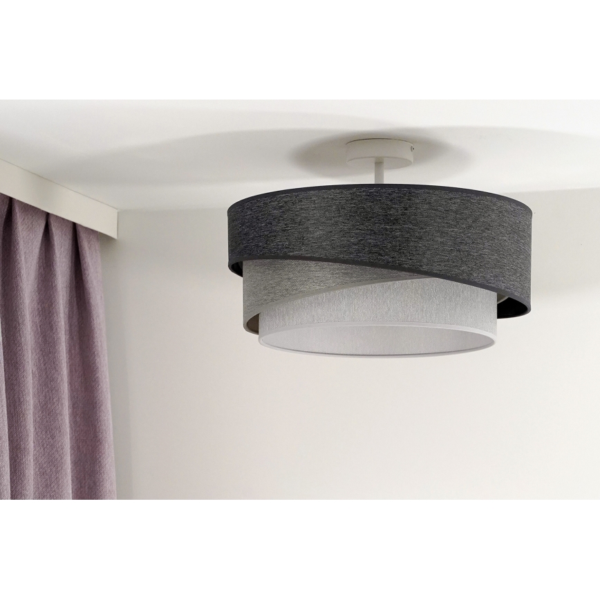 Duolla - Plafonski luster KOBO 1xE27/15W/230V prečnik 45 cm siva/bela