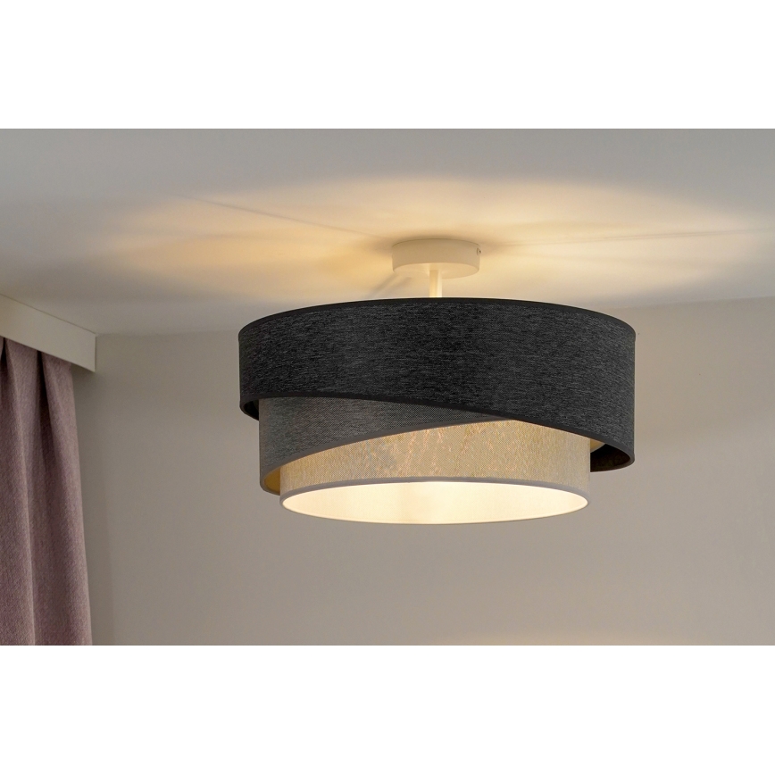 Duolla - Plafonski luster KOBO 1xE27/15W/230V prečnik 45 cm siva/bela