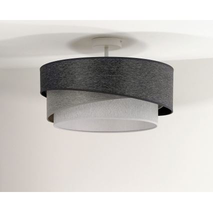 Duolla - Plafonski luster KOBO 1xE27/15W/230V prečnik 45 cm siva/bela