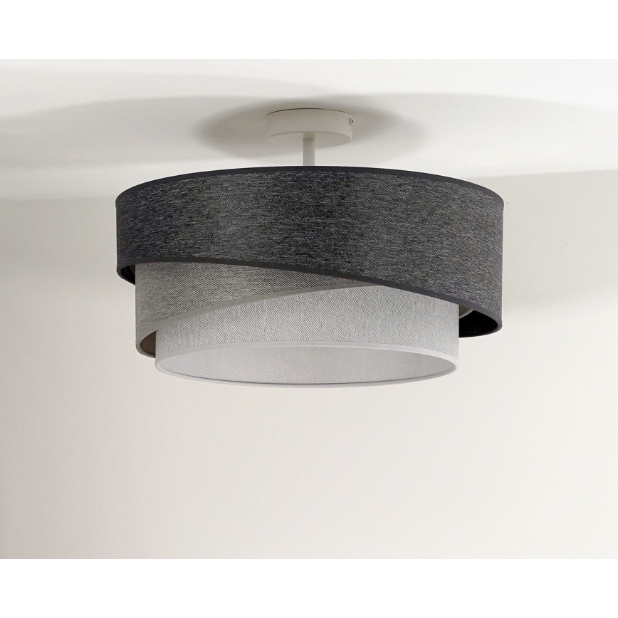 Duolla - Plafonski luster KOBO 1xE27/15W/230V prečnik 45 cm siva/bela