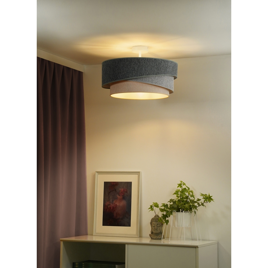 Duolla - Plafonski luster KOBO ECO RECYCLING 1xE27/15W/230V prečnik 45 cm zelena/siva/krem