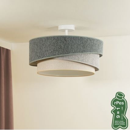 Duolla - Plafonski luster KOBO ECO RECYCLING 1xE27/15W/230V prečnik 45 cm zelena/siva/krem