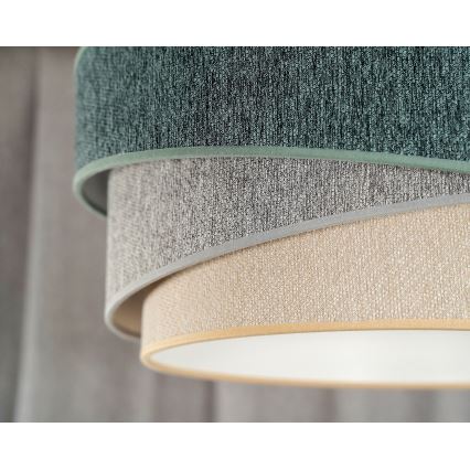 Duolla - Plafonski luster KOBO ECO RECYCLING 1xE27/15W/230V prečnik 45 cm zelena/siva/krem