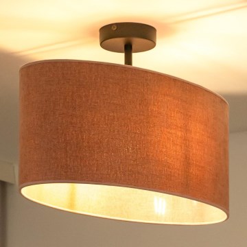 Duolla - Plafonski luster OVAL 1xE27/15W/230V ružičasta