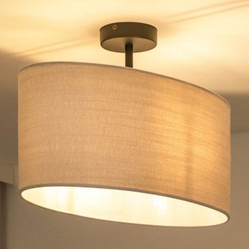 Duolla - Plafonski luster OVAL 1xE27/15W/230V siva