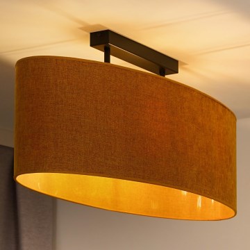 Duolla - Plafonski luster OVAL 2xE27/15W/230V braon