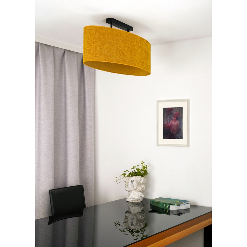 Duolla - Plafonski luster OVAL 2xE27/15W/230V braon