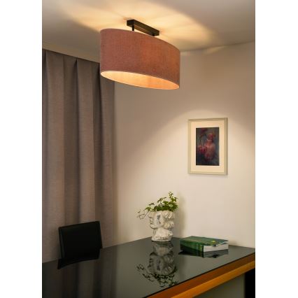 Duolla - Plafonski luster OVAL 2xE27/15W/230V ružičasta