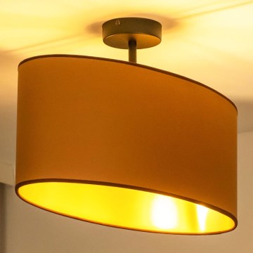 Duolla - Plafonski luster OVAL VEGAN 1xE27/15W/230V braon