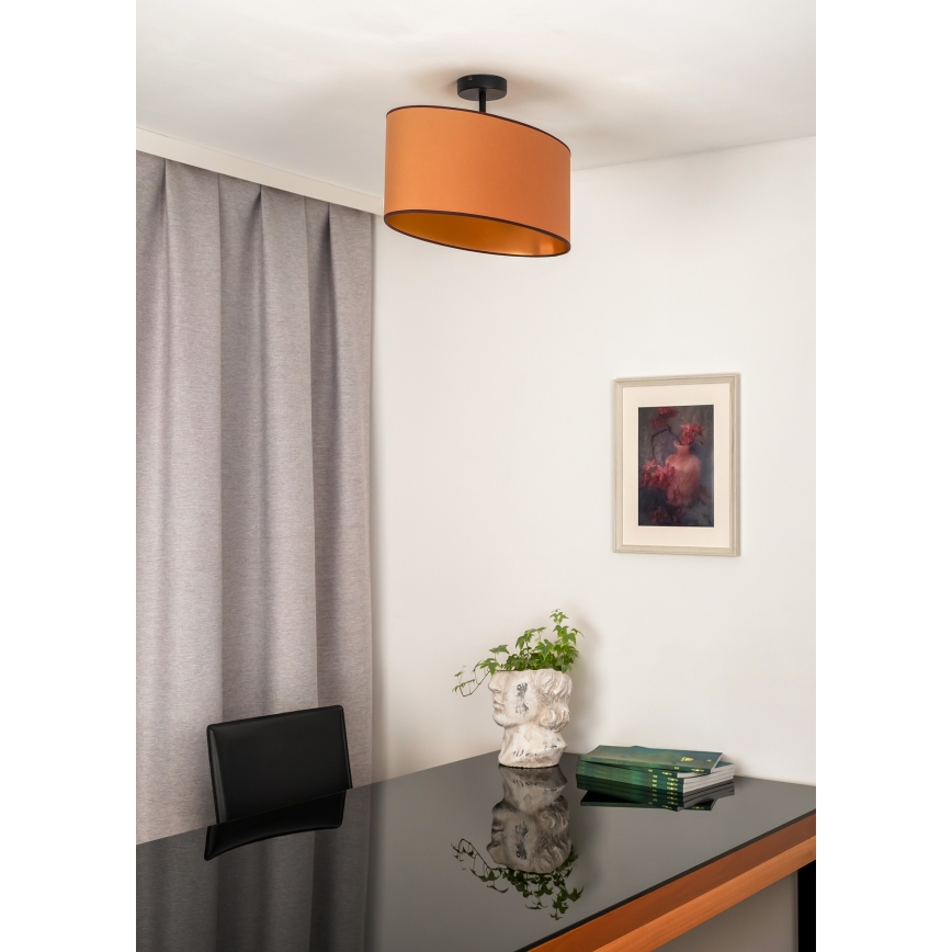 Duolla - Plafonski luster OVAL VEGAN 1xE27/15W/230V braon