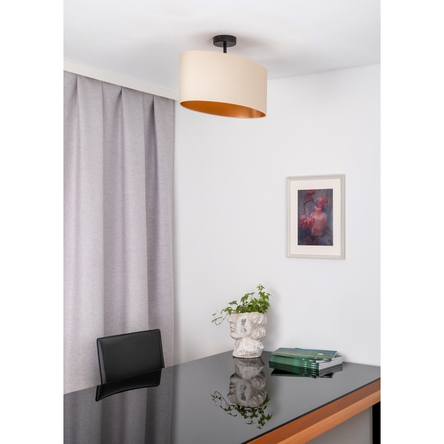 Duolla - plafonski luster OVAL VEGAN 1xE27/15W/230V krem