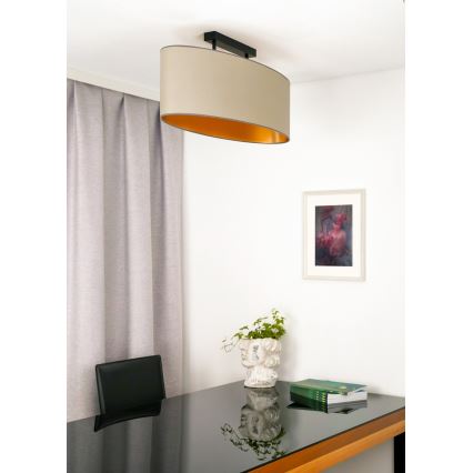 Duolla - Plafonski luster OVAL VEGAN 2xE27/15W/230V bež