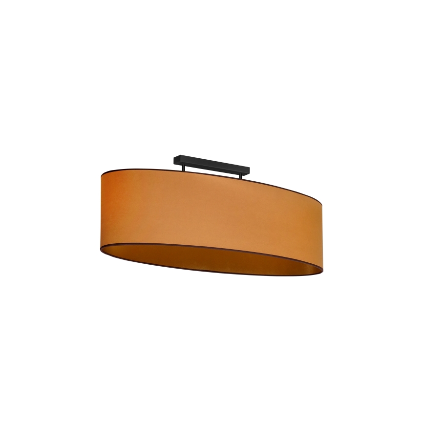 Duolla - Plafonski luster OVAL VEGAN 2xE27/15W/230V braon