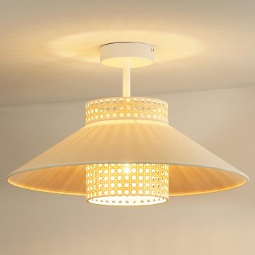 Duolla - Plafonski luster RIO RATTAN 1xE27/15W/230V prečnik 45 cm bež/ratan