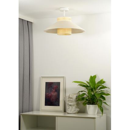Duolla - Plafonski luster RIO RATTAN 1xE27/15W/230V prečnik 45 cm bež/ratan
