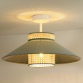 Duolla - Plafonski luster RIO RATTAN 1xE27/15W/230V prečnik 45 cm zelena/ratan