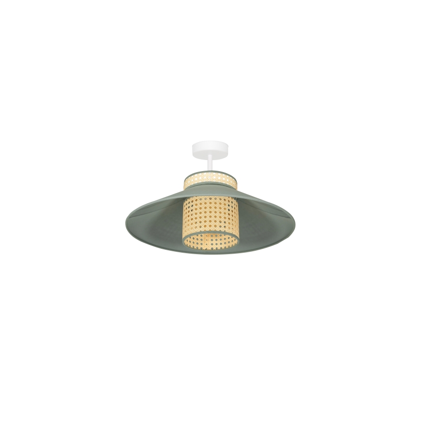 Duolla - Plafonski luster RIO RATTAN 1xE27/15W/230V prečnik 45 cm zelena/ratan
