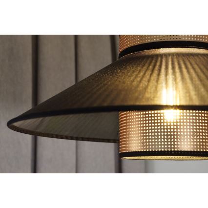 Duolla - Plafonski luster RIO SHINY 1xE27/15W/230V prečnik 45 cm crna/bakrena