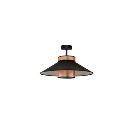 Duolla - Plafonski luster RIO SHINY 1xE27/15W/230V prečnik 45 cm crna/bakrena