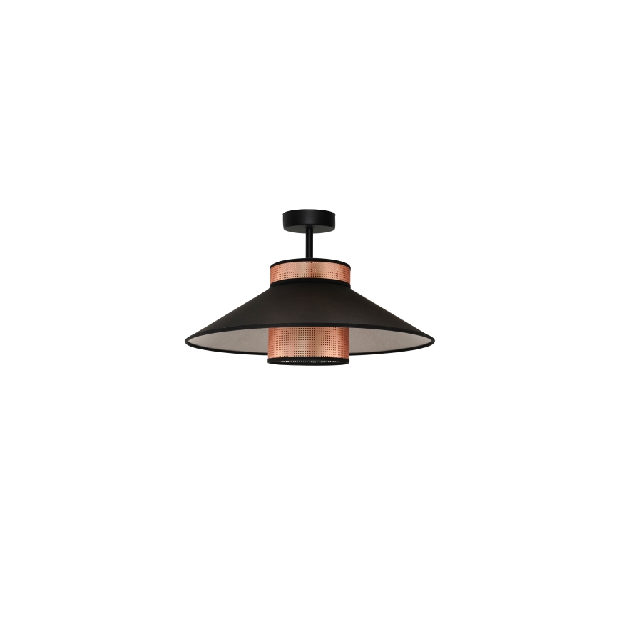 Duolla - Plafonski luster RIO SHINY 1xE27/15W/230V prečnik 45 cm crna/bakrena