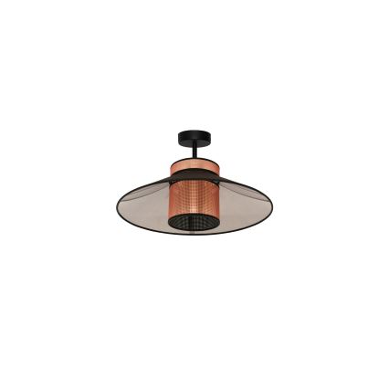 Duolla - Plafonski luster RIO SHINY 1xE27/15W/230V prečnik 45 cm crna/bakrena