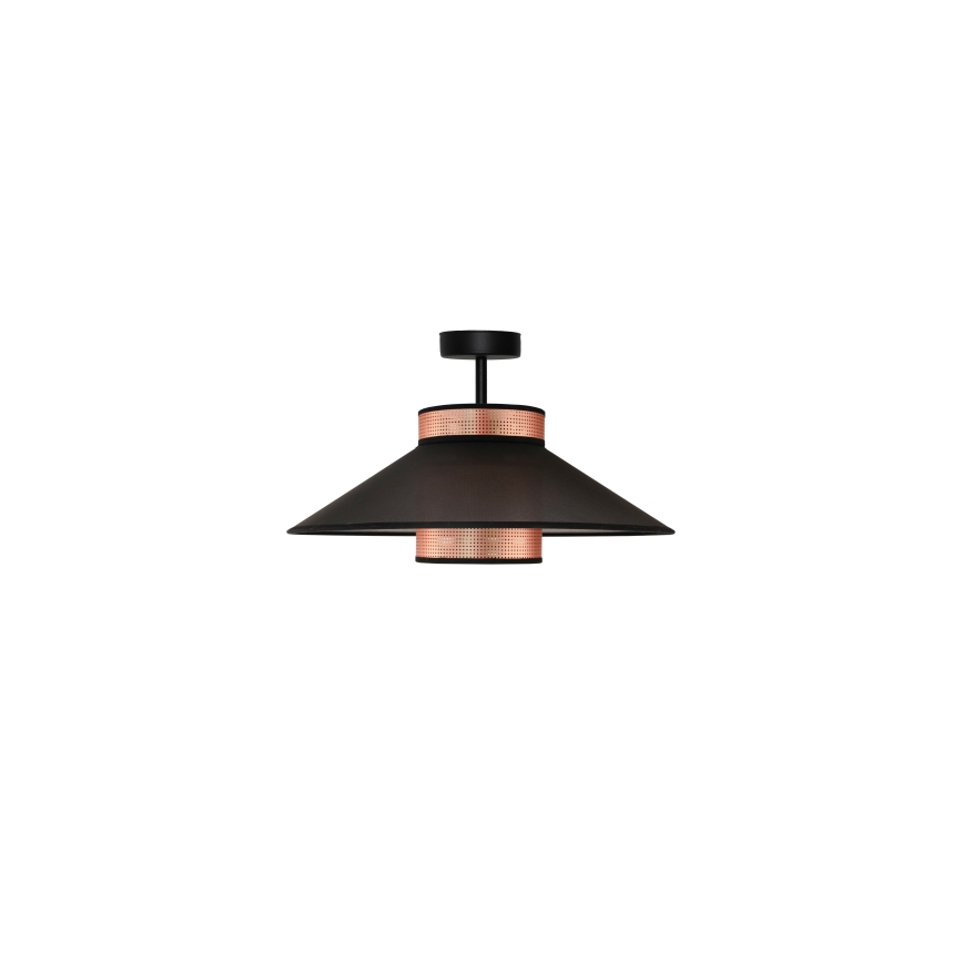 Duolla - Plafonski luster RIO SHINY 1xE27/15W/230V prečnik 45 cm crna/bakrena
