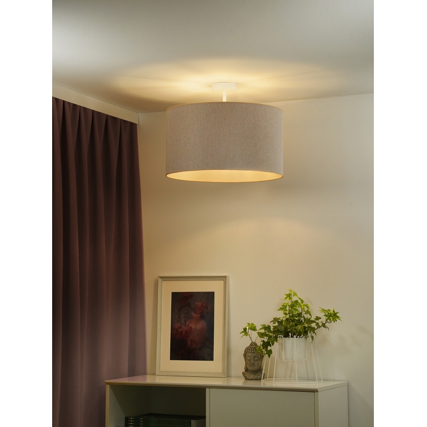 Duolla - Plafonski luster ROLLER ECO RECYCLING 1xE27/15W/230V prečnik 45 cm krem boje