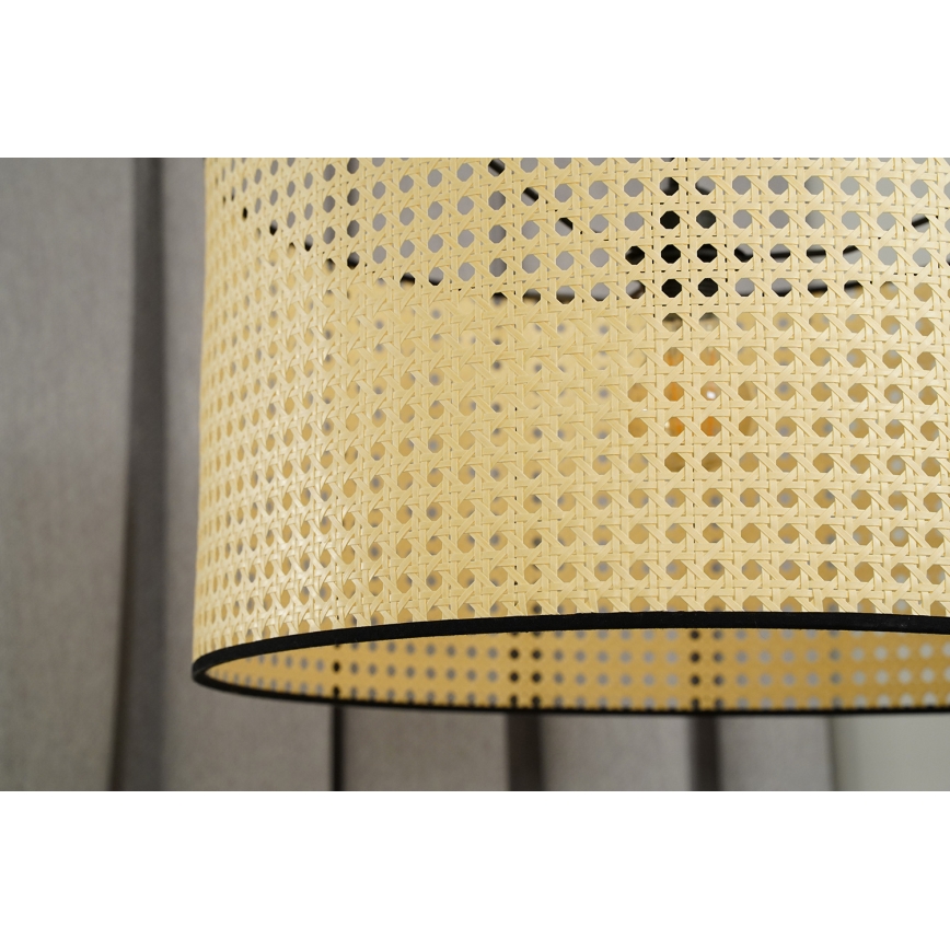 Duolla - Plafonski luster ROLLER RATTAN 1xE27/15W/230V prečnik 45 cm bež/crna