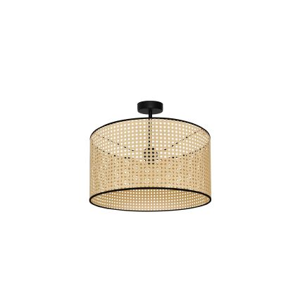 Duolla - Plafonski luster ROLLER RATTAN 1xE27/15W/230V prečnik 45 cm bež/crna