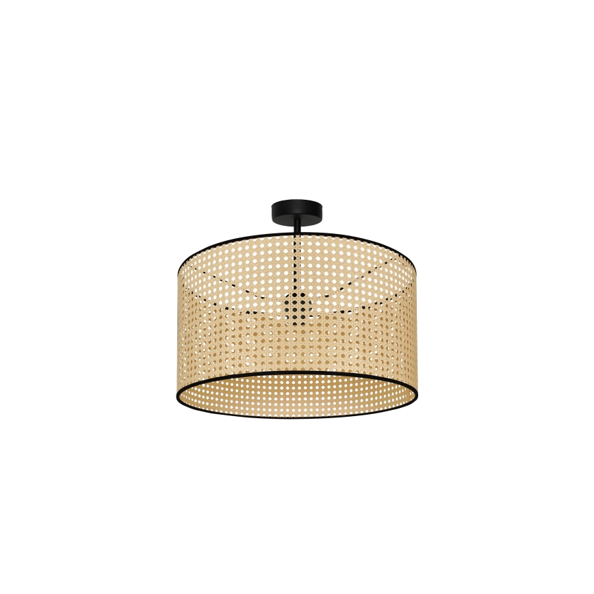 Duolla - Plafonski luster ROLLER RATTAN 1xE27/15W/230V prečnik 45 cm bež/crna
