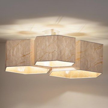 Duolla - Plafonski luster ROLLER TRIO HEX 3xE27/15W/230V beli/zlatni