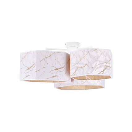 Duolla - Plafonski luster ROLLER TRIO HEX 3xE27/15W/230V beli/zlatni