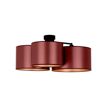 Duolla - Plafonski luster ROLLER TRIO SHINY 3xE27/15W/230V u boji bakra/zlata