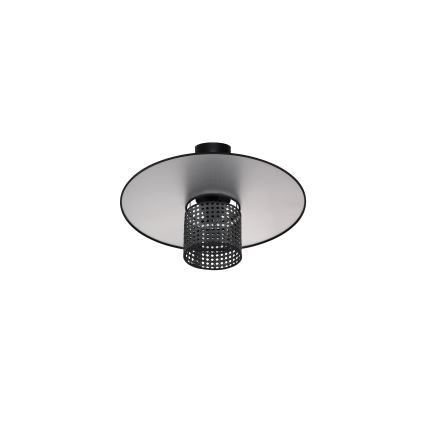 Duolla - Plafonski luster TOKYO RATTAN 1xE27/15W/230V, prečnik 50 cm, crna/srebrna