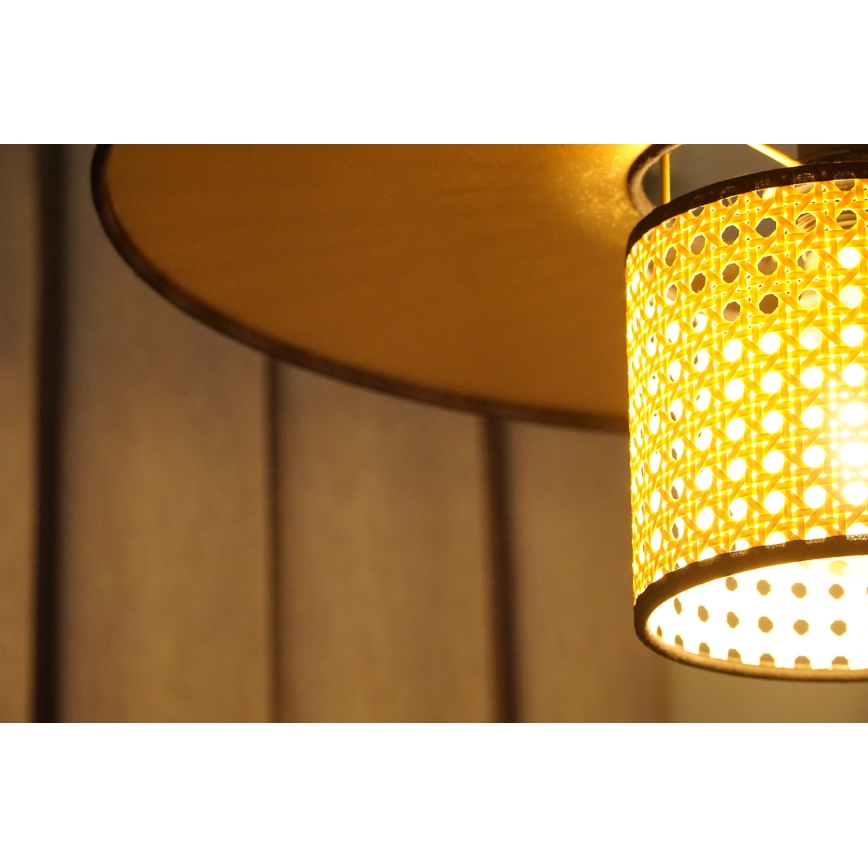 Duolla - Plafonski luster TOKYO RATTAN 1xE27/15W/230V prečnik 50 cm zlatna/ratan