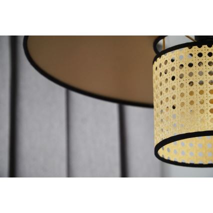 Duolla - Plafonski luster TOKYO RATTAN 1xE27/15W/230V prečnik 50 cm zlatna/ratan