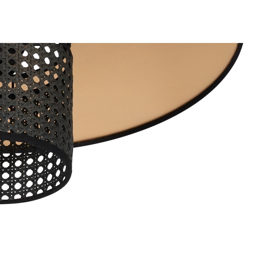 Duolla - Plafonski luster TOKYO RATTAN 1xE27/15W/230V Ø 50 cm zlatna/crna