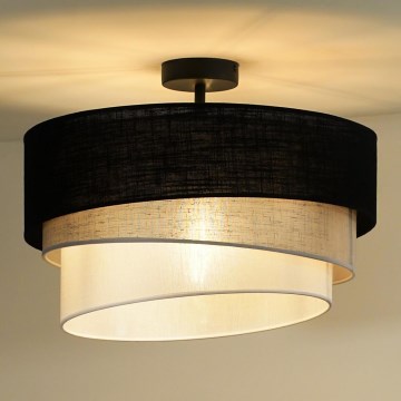 Duolla - plafonski luster TRIO 1xE27/15W/230V prečnik 45 cm crna/siva/bela