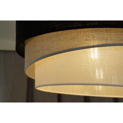 Duolla - plafonski luster TRIO 1xE27/15W/230V prečnik 45 cm crna/siva/bela