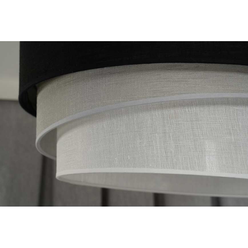Duolla - plafonski luster TRIO 1xE27/15W/230V prečnik 45 cm crna/siva/bela