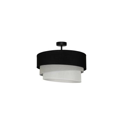 Duolla - plafonski luster TRIO 1xE27/15W/230V prečnik 45 cm crna/siva/bela