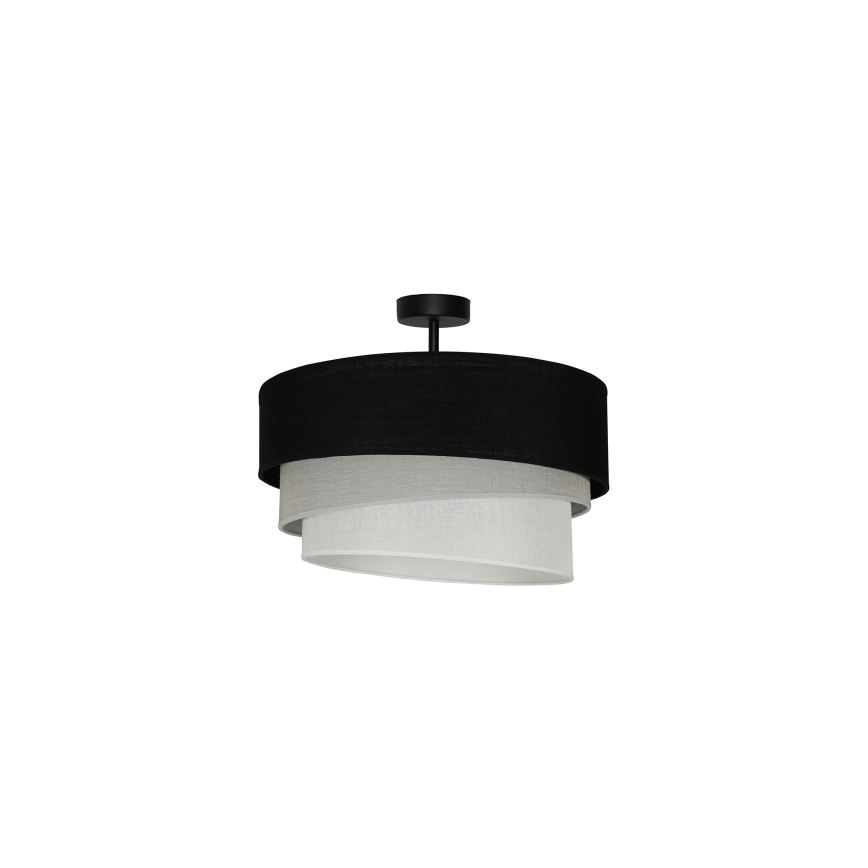 Duolla - plafonski luster TRIO 1xE27/15W/230V prečnik 45 cm crna/siva/bela